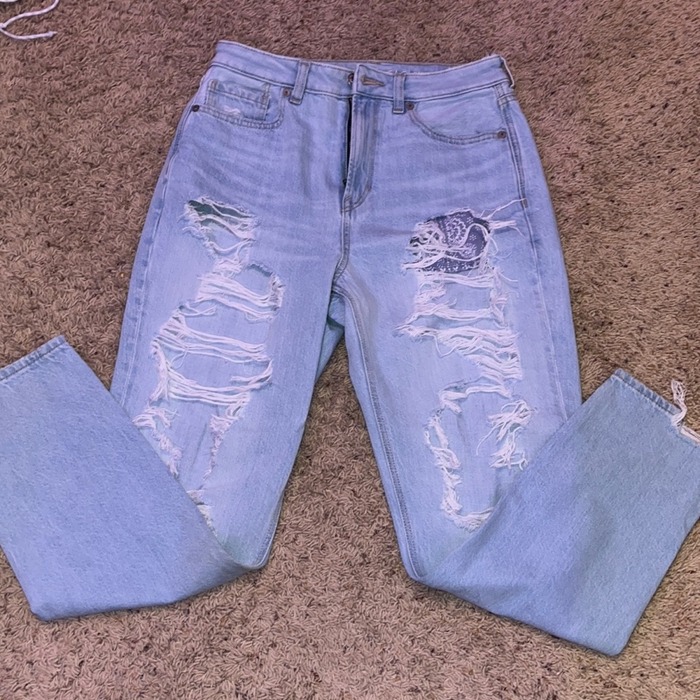 american eagle mom jeans size 6